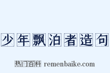 少年飘泊者造句是什么意思的图片